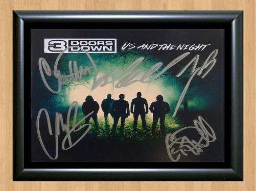 3 Doors Down Band Signed Autographed Photo Poster Print Memorabilia A2 16.5x23.4""