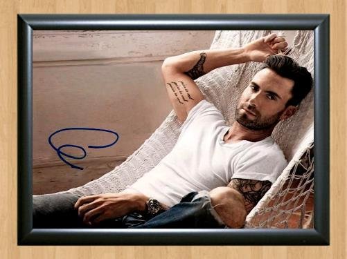Adam Levine Maroon 5 Signed Autographed Photo Poster Print Memorabilia A2 16.5x23.4""