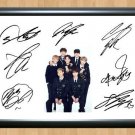 Bangtan Boys BTS Signed Autographed Photo Poster Print Memorabilia A2 16.5x23.4""