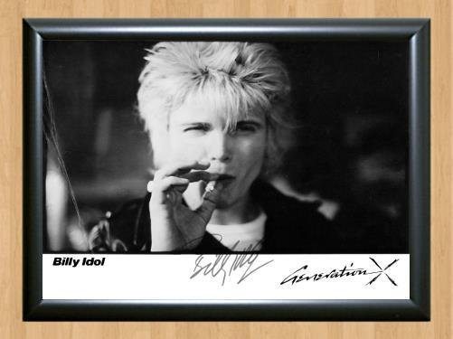 Billy Idol Signed Autographed Photo Poster Print Memorabilia A2 16.5x23.4""
