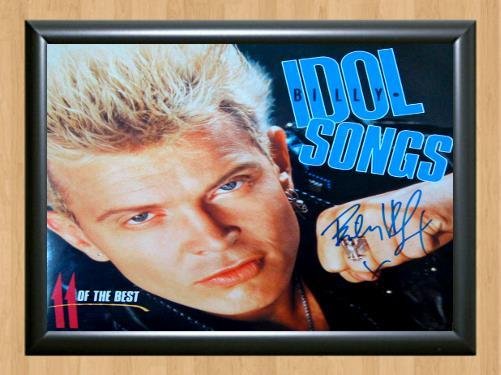 Billy Idol Signed Autographed Photo Poster Print Memorabilia A2 16.5x23.4""