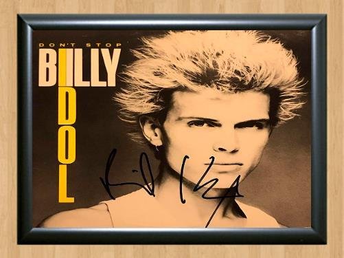 Billy Idol Signed Autographed Photo Poster Print Memorabilia A2 16.5x23.4""