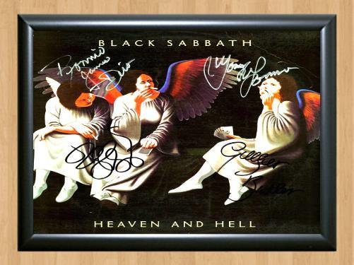Black Sabbath Heven and Hell Signed Autographed Photo Poster Print Memorabilia A2 16.5x23.4""