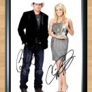 Carrie Underwood Brad Paisley Signed Autographed Photo Poster Print Memorabilia A2 16.5x23.4""