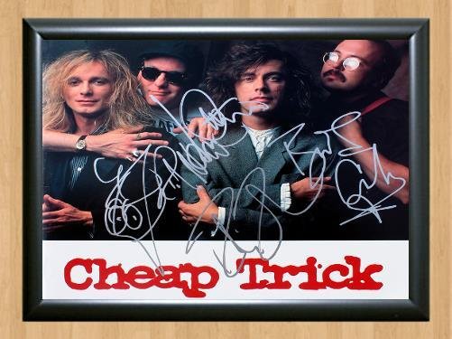 Cheap Trick Band Signed Autographed Photo Poster Print Memorabilia A2 16.5x23.4""