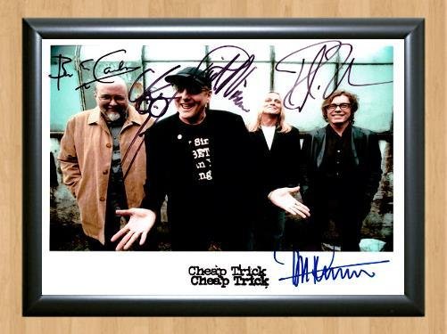 Cheap Trick Band Signed Autographed Photo Poster Print Memorabilia A2 16.5x23.4""