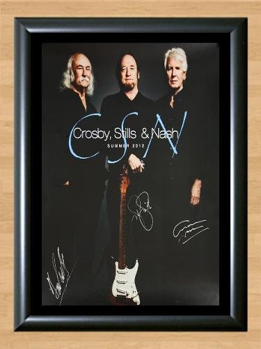 Crosby, Stills & Nash Deja Vu Signed Autographed Photo Poster Print Memorabilia A2 16.5x23.4""