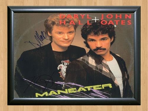 Darryl Hall John Oates Maneater Signed Autographed Photo Poster Print Memorabilia A2 16.5x23.4""