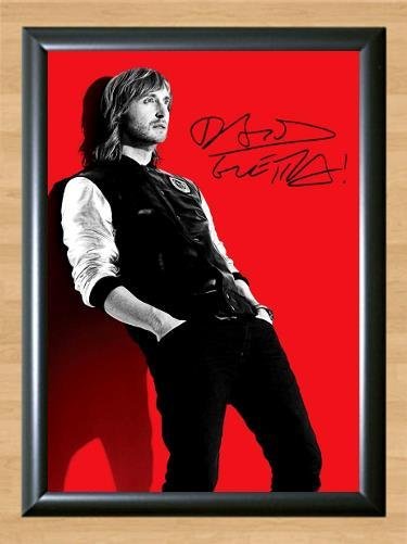 David Guetta DJ Signed Autographed Photo Poster Print Memorabilia A2 16.5x23.4""