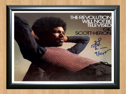 Gil Scott-Heron Revolution Signed Autographed Photo Poster Print Memorabilia A2 16.5x23.4""