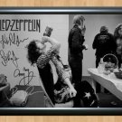 Led Zeppelin Jimmy Jack Daniels Signed Autographed Photo Poster Print Memorabilia A2 16.5x23.4""