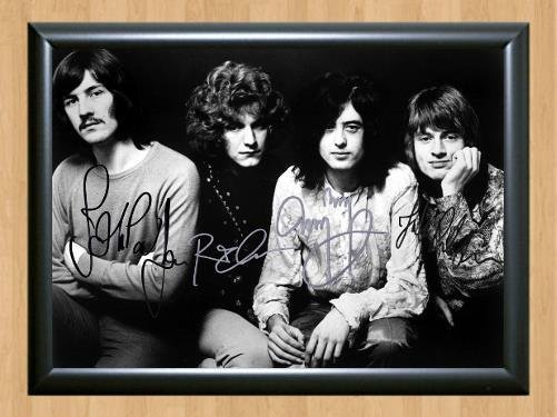 Led Zeppelin John Bonham Jones Signed Autographed Photo Poster Print Memorabilia A2 16.5x23.4""