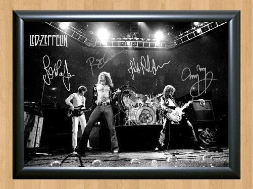 Led Zeppelin John Paul Jones Signed Autographed Photo Poster Print Memorabilia A2 16.5x23.4""
