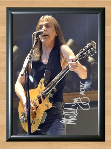 Malcolm Young AC/DC Signed Autographed Photo Poster Print Memorabilia A2 16.5x23.4""