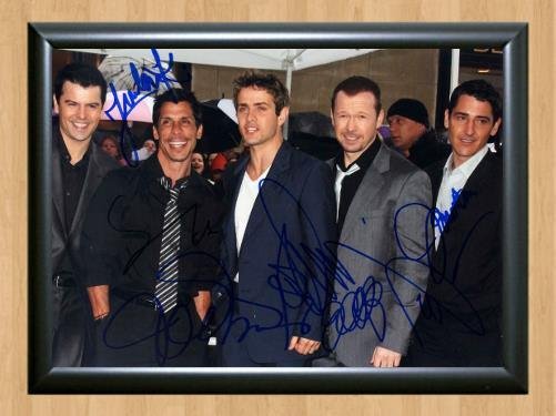 New Kids on the Block Band Signed Autographed Photo Poster Print Memorabilia A2 16.5x23.4""