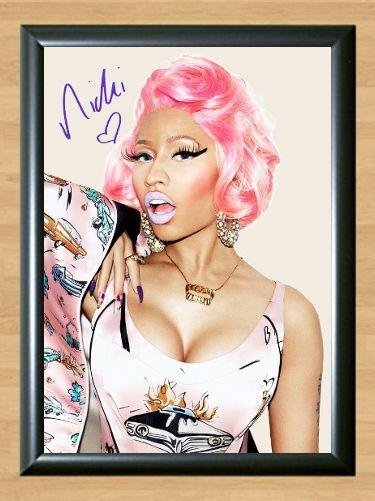 Nicki Minaj Pink Wonderland Signed Autographed Photo Poster Print Memorabilia A2 16.5x23.4""