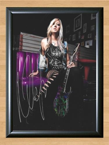 Nita Strauss Alice Cooper Signed Autographed Photo Poster Print Memorabilia A2 16.5x23.4""