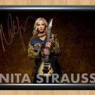 Nita Strauss Alice Cooper Signed Autographed Photo Poster Print Memorabilia A2 16.5x23.4""