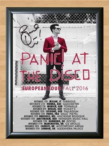 Panic! at the Disco Brendon Urie Signed Autographed Photo Poster Print Memorabilia A2 16.5x23.4""