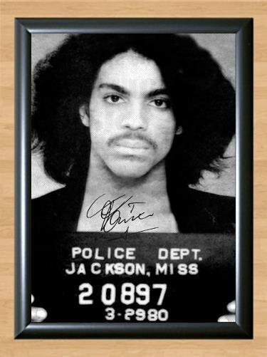 Prince Nelson Mug Shot Signed Autographed Photo Poster Print Memorabilia A2 16.5x23.4""