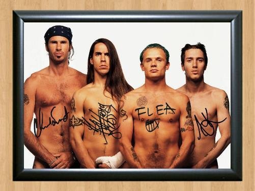 Red Hot Chili Peppers Signed Autographed Photo Poster Print Memorabilia A2 16.5x23.4""