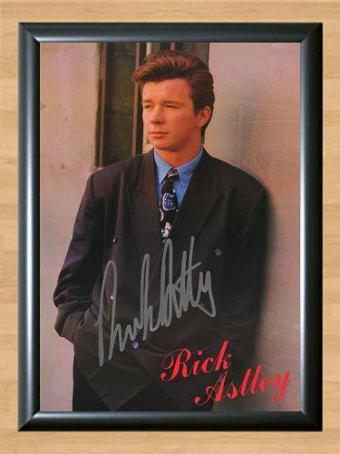 Rick Astley Never Gonna Give You Up Signed Autographed Photo Poster Print Memorabilia A2 16.5x23.4""