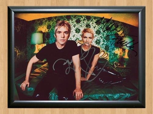 Roxette Marie Fredriksson Band Signed Autographed Photo Poster Print Memorabilia A2 16.5x23.4""