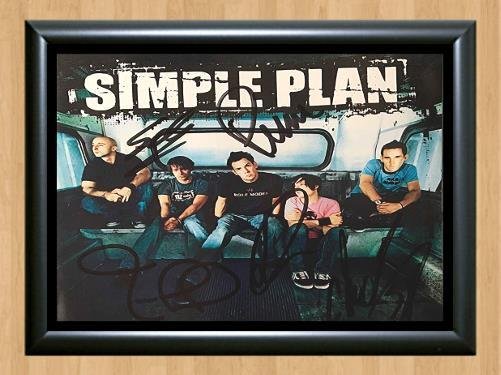 Simple Plan Band Signed Autographed Photo Poster Print Memorabilia A2 16.5x23.4""