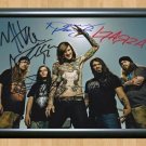 Suicide Silence Mitch Lucker Band Signed Autographed Photo Poster Print Memorabilia A2 16.5x23.4""
