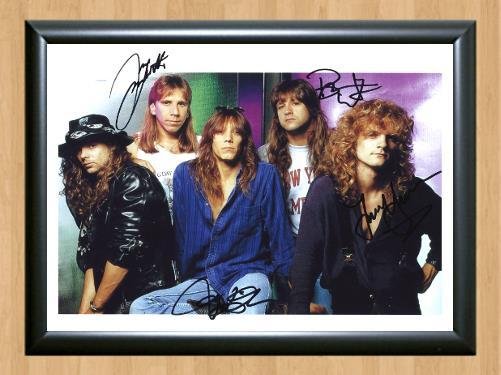 Tesla Rock Band Signed Autographed Photo Poster Print Memorabilia A2 16.5x23.4""