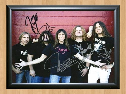 Tesla Rock Band Signed Autographed Photo Poster Print Memorabilia A2 16.5x23.4""