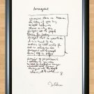 The Beatles John Lennon Imagine Lyrics Signed Autographed Photo Poster Print Memorabilia A2 16.5x23.
