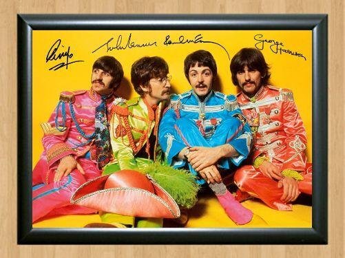 The Beatles John Lennon Paul McCartney Signed Autographed Photo Poster Print Memorabilia A2 16.5x23.