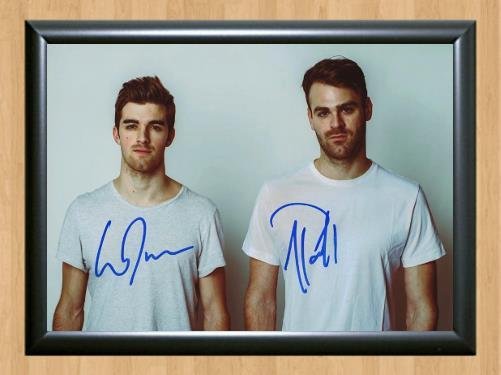 The Chainsmokers DJ Signed Autographed Photo Poster Print Memorabilia A2 16.5x23.4""