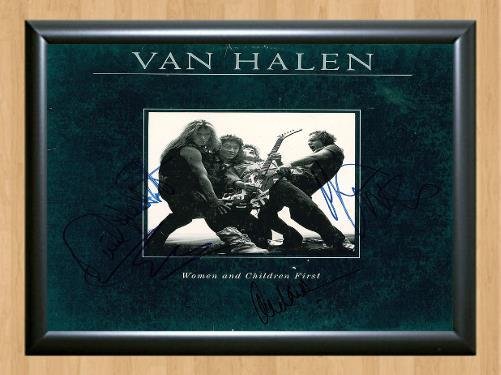 Van Halen Eddie Alex David Roth Signed Autographed Photo Poster Print Memorabilia A2 16.5x23.4""