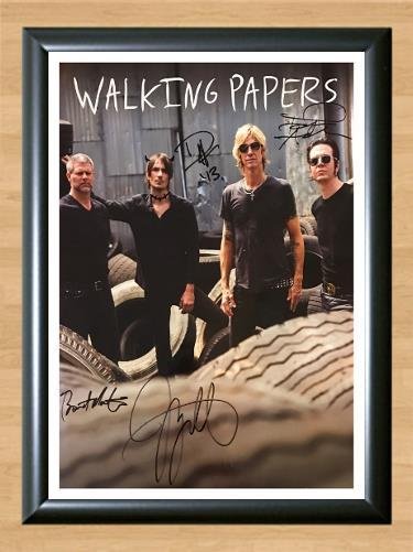 Walking Papers Rock Group Signed Autographed Photo Poster Print Memorabilia A2 16.5x23.4""