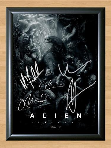Alien Covenant  Cast Signed Autographed Photo Poster Print Memorabilia A2 16.5x23.4""