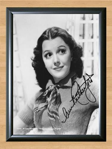 Ann Rutherford Dramatic School Signed Autographed Photo Poster Print Memorabilia A2 16.5x23.4""