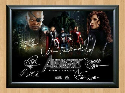 Avengers Assemble Iron Man The Hulk Signed Autographed Photo Poster Print Memorabilia A2 16.5x23.4""