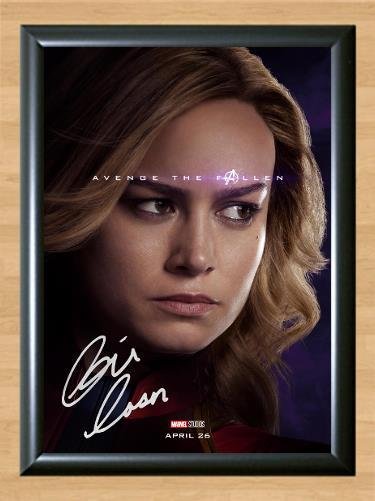 Avengers Endgame Captain Marvel Brie Larson Signed Autographed Photo Poster Print Memorabilia A2 16.