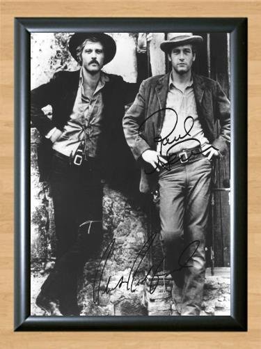 Butch Cassidy Paul Newman Robert Redford Signed Autographed Photo Poster Print Memorabilia A2 16.5x2
