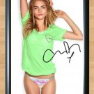 Cara Delevingne Model Signed Autographed Photo Poster Print Memorabilia A2 16.5x23.4""