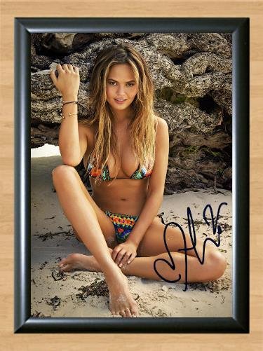 Chrissy Teigen Sexy Model Signed Autographed Photo Poster Print Memorabilia A2 16.5x23.4""