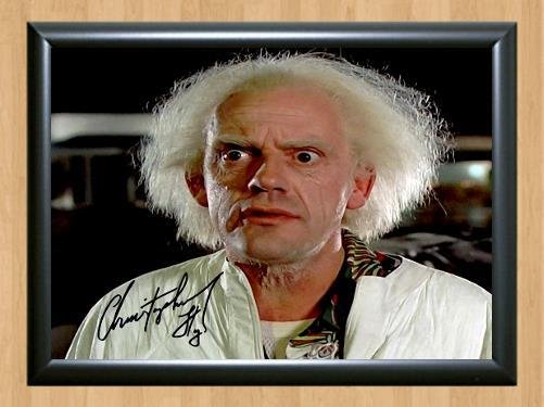 Christopher Lloyd Back To The Future Signed Autographed Photo Poster Print Memorabilia A2 16.5x23.4"
