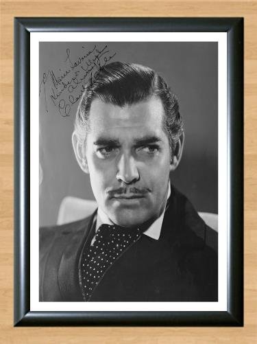 Clark Gable Gone with the Wind Signed Autographed Photo Poster Print Memorabilia A2 16.5x23.4""