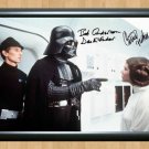 Darth Vadar Princess Liea Bob Anderson Carrie Fisher Signed Autographed Photo Poster Memorabilia A2 