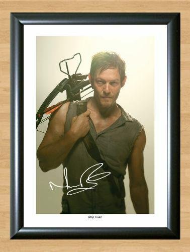 Daryl Dixon The Walking Dead Signed Autographed Photo Poster Print Memorabilia A2 16.5x23.4""