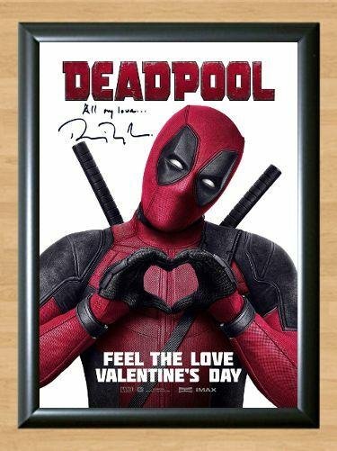 Deadpool Ryan Reynolds Avengers Signed Autographed Photo Poster Print Memorabilia A2 16.5x23.4""