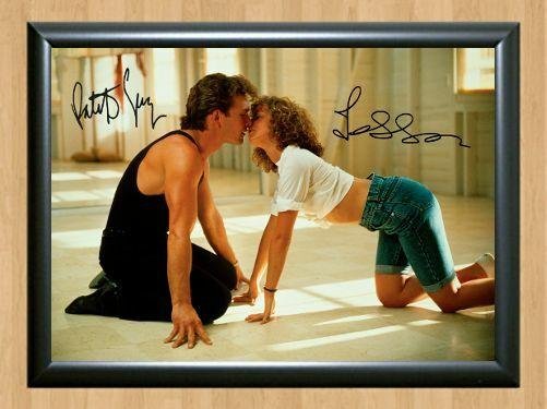 Dirty Dancing Patrick Swayze Grey Signed Autographed Photo Poster Print Memorabilia A2 16.5x23.4""