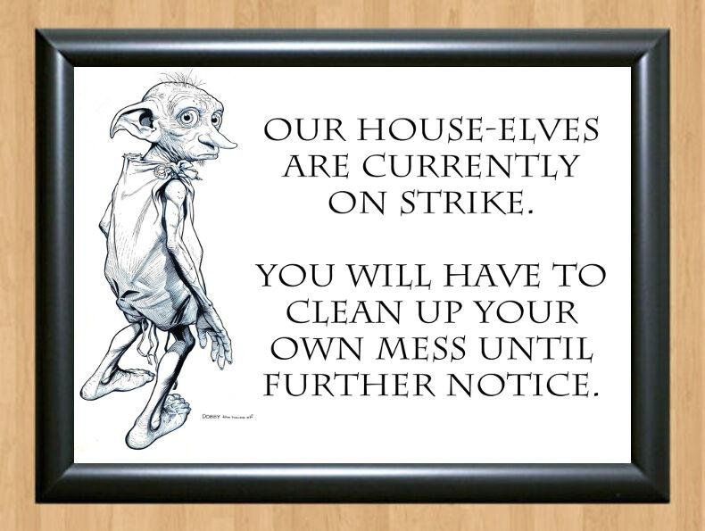 Dobby House Elf Harry Potter Font Must Have For All Fans Poster  Photo Print A2 16.5x23.4""